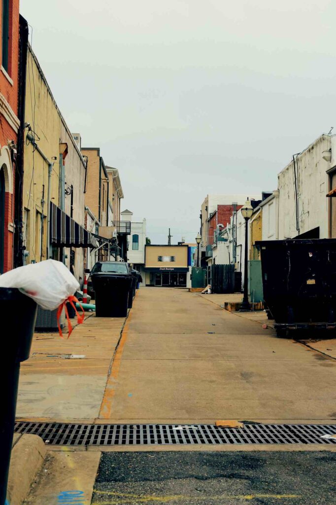 A Ruston, Louisiana alley behind Lewis's in downtown.