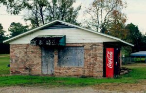 Buildings in downtown Dubach, Louisiana.